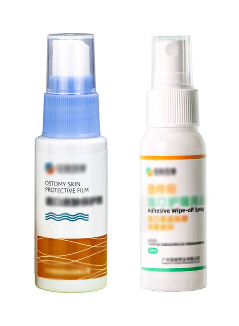 هالونهي مجموعة العناية بالفغرة، غشاء واقي لجلد الفغرة مع بخاخ لاصق قابل للمسح، لحماية الفغرة والجلد المحيط بها أثناء إزالة اللاصق من قاعدة جهاز الفغرة (25 مل + 30 مل) - Image 1