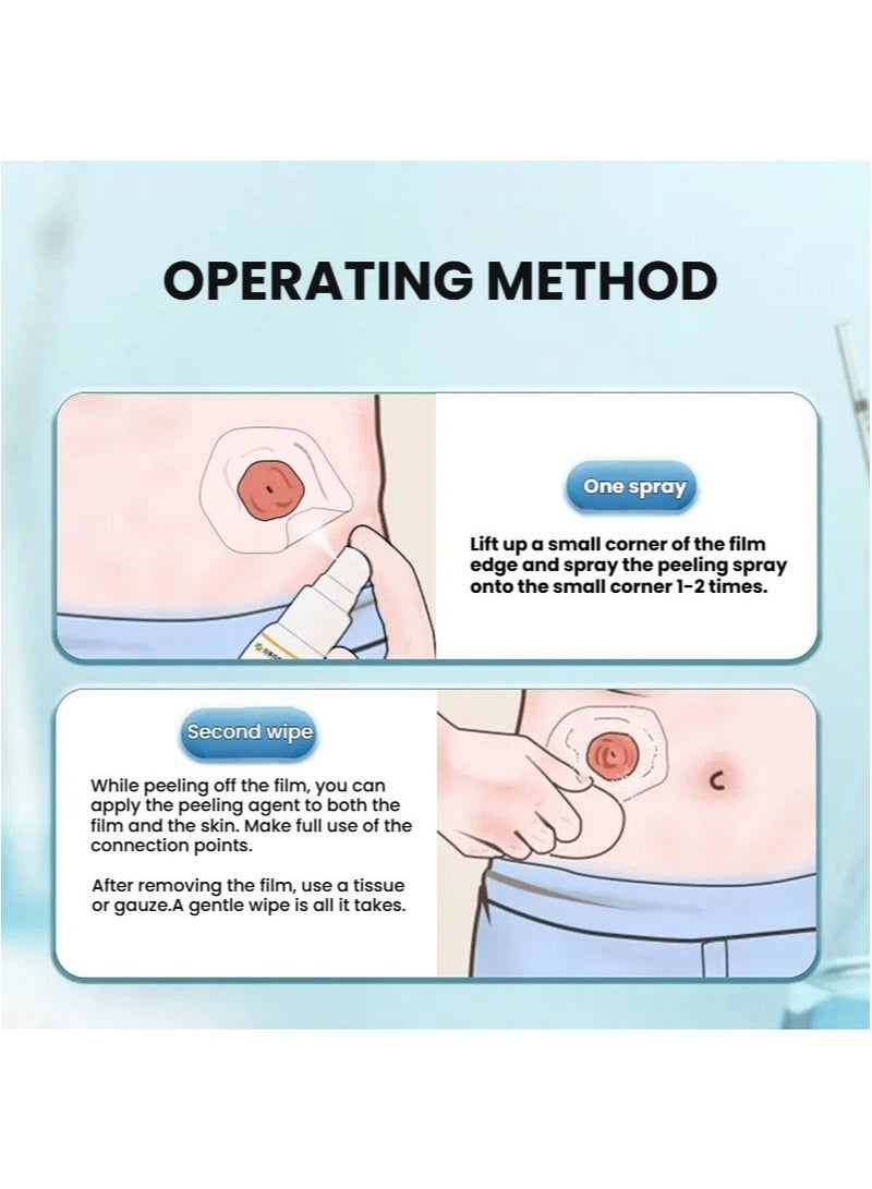 هالونهي مجموعة العناية بالفغرة، غشاء واقي لجلد الفغرة مع بخاخ لاصق قابل للمسح، لحماية الفغرة والجلد المحيط بها أثناء إزالة اللاصق من قاعدة جهاز الفغرة (25 مل + 30 مل) - Image 5