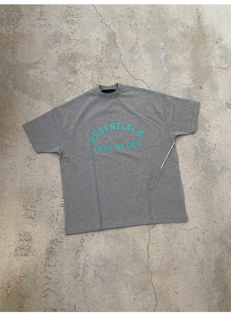 Generic - FOG ESSENTIALS Curved Print Heavyweight Tee deep wheat ash - Image 1