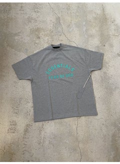 FOG ESSENTIALS Curved Print Heavyweight Tee deep wheat ash