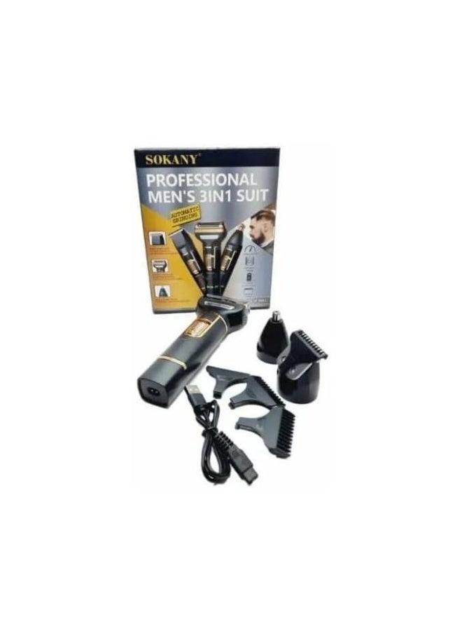 Sokany SK-LF-9942 3 In 1 Hair Shaving And Smoothing Nose 4 Combs - Image 2