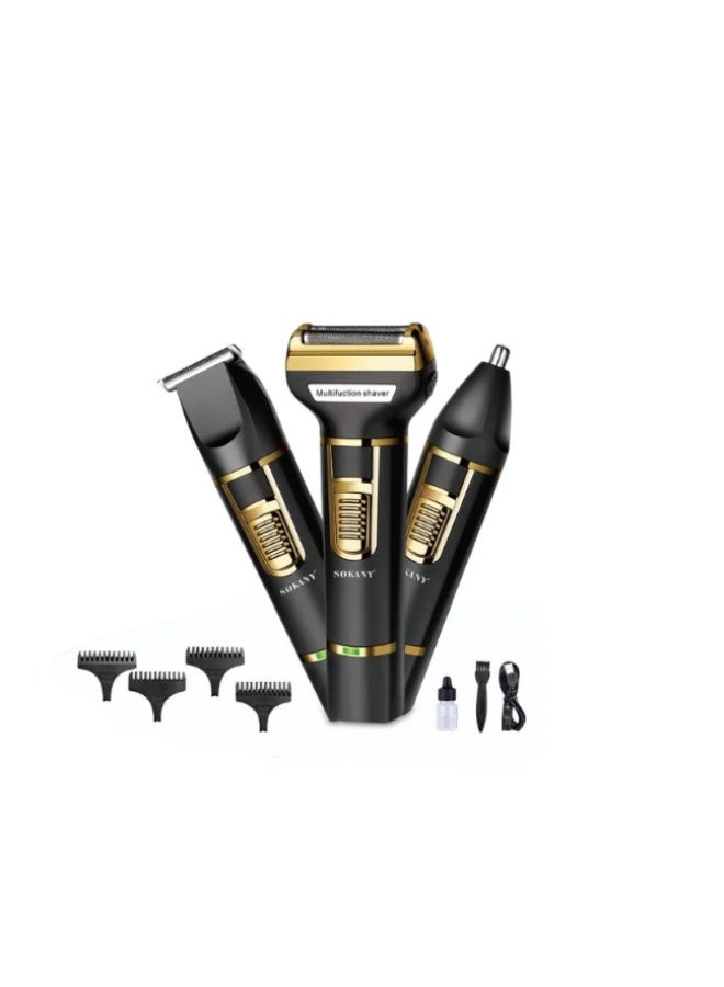 Sokany SK-LF-9942 3 In 1 Hair Shaving And Smoothing Nose 4 Combs - Image 1