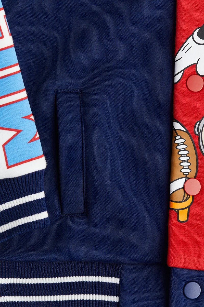 H&M Oversized printed baseball jacket