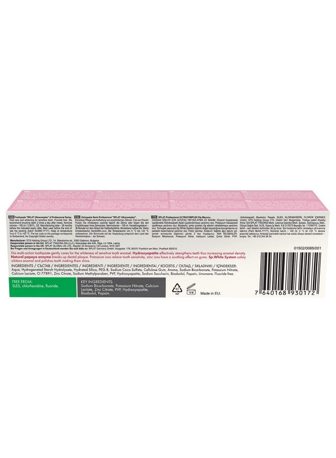 SPLAT Professional Series Ultracomplex Toothpaste Comprehensive Care And Whitening For Sensitive Teeth - Image 3