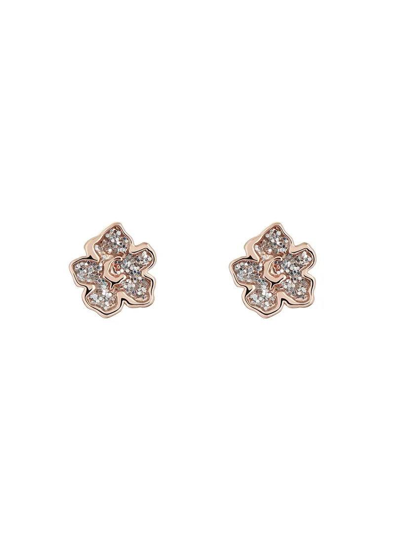 Ted Baker Lenana Magnolia Lillifora Enamel Stud Earrings