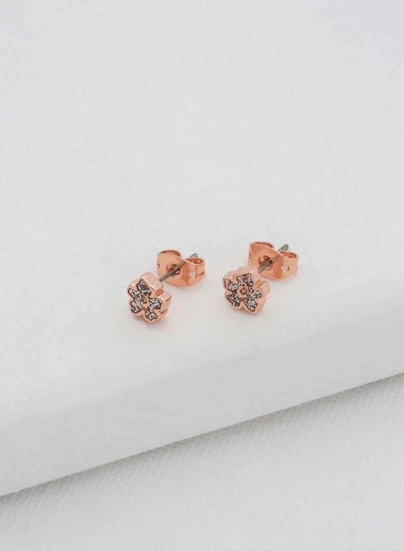 Ted Baker Lenana Magnolia Lillifora Enamel Stud Earrings
