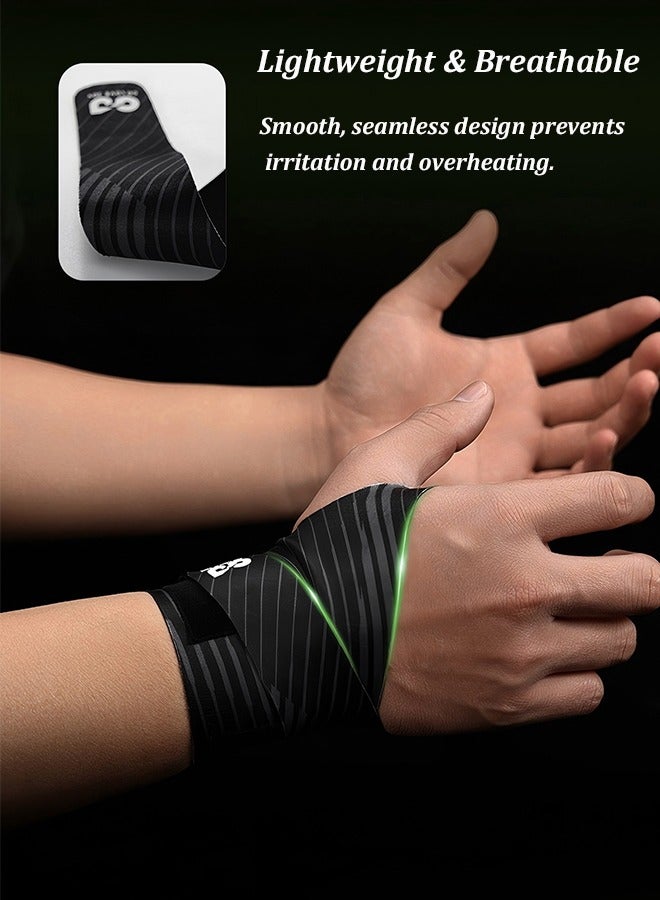 REXCHI Outdoor Sports Wrist Guard Durable Breathable Wrist Guard Billiard Support Wrap-Around Wrist Guard Billiards Badminton Tennis Training Sports Wrist Guard Protective Gear Black Right Hand - Image 4