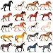 DOITEM 20PCS Tiny Horse Figurines Toy Set Plastic Pony Small Foal Figures Birthday Gift Cupcake Horse Cake Topper for Kids Toddlers - Image 2