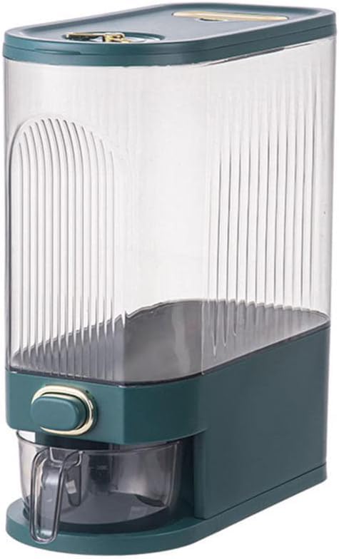 Jukmen Jukmen Clear Rice Dispenser Large Grain Container Storage with Lid Measuring Cylinder Moisture Proof Household Cereal Dispenser Bucket for Kitchen Soybean Corn Clear - Image 1