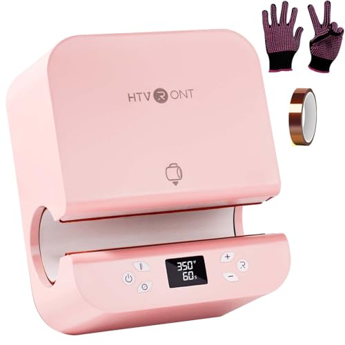 HTVRONT Auto Tumbler Heat Press Machine - Mug Heat Press Heat Up Fast & Even, Professional Tumbler Press High-Security for 2.95-3.18inch Sublimation Tumblers, Cups, Glasses and Mugs (Pink) - Image 1