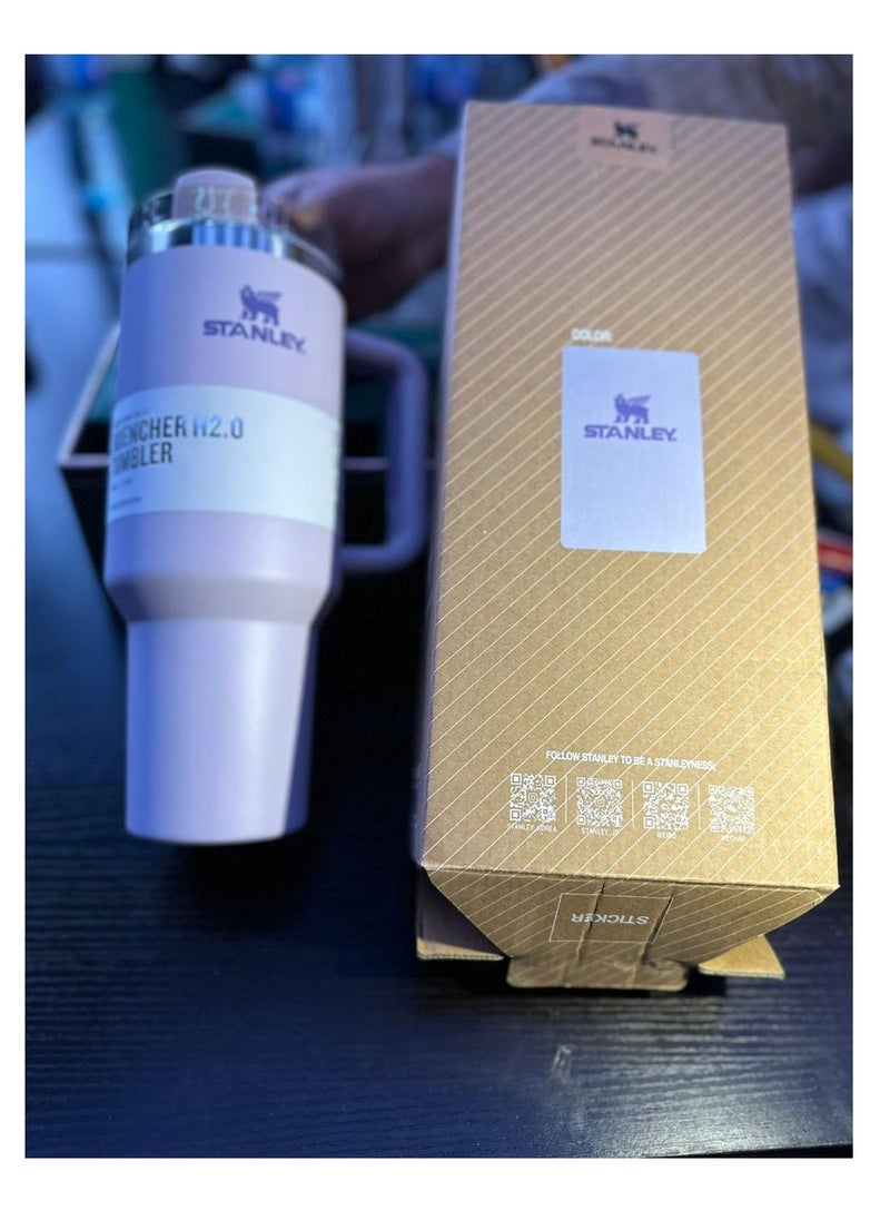 Zebrish - STANLEY The Quencher H2.0 FlowState Tumbler (Soft Matte) | 40 OZ Orchid - Image 1