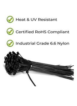 KROXX KROXX Premium 4 Inch 100MM x 26 MM Width Self Locking Ultra Strong 20 KG of holding capacity Wire Zip Ties Heavy Duty Nylon Fastener Organizer Cable Ties black 1000100 mm  - Image 3