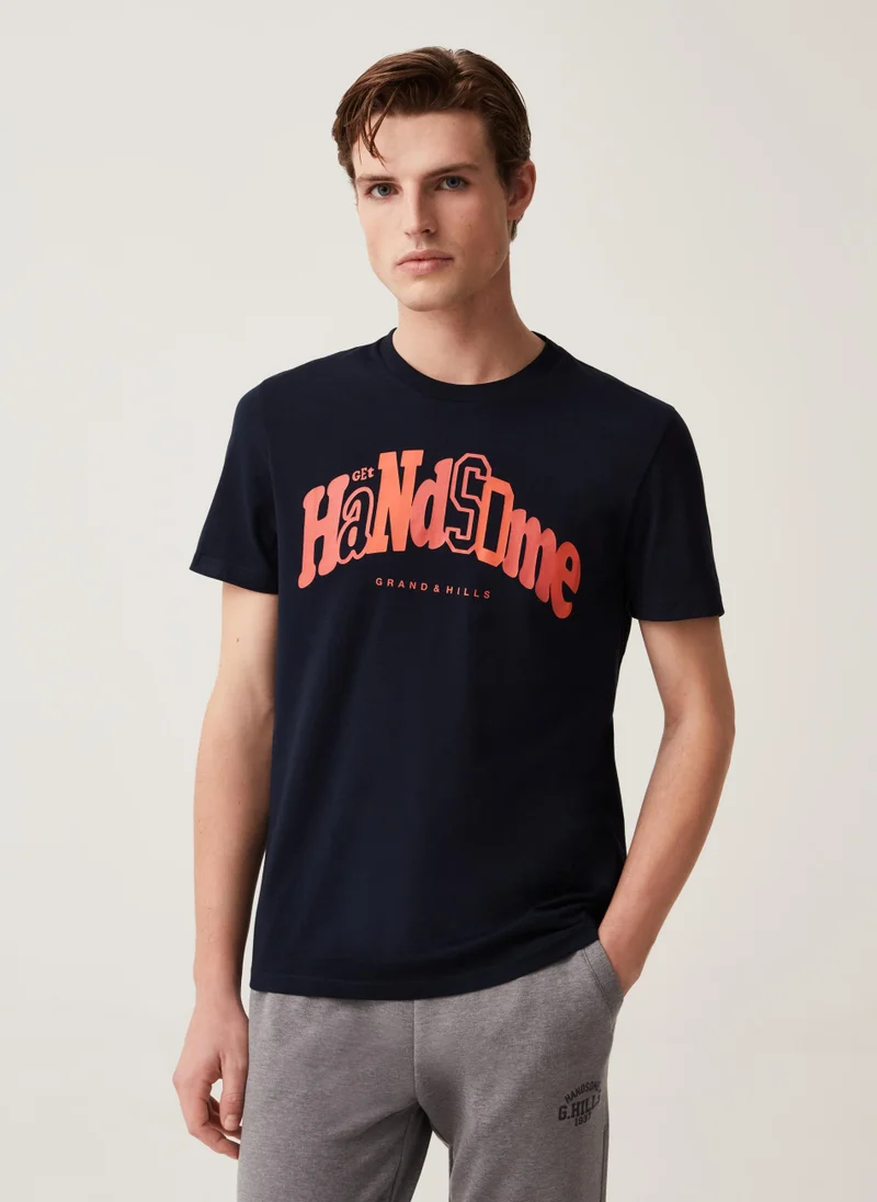 او في اس Grand & Hills T-shirt with printed lettering