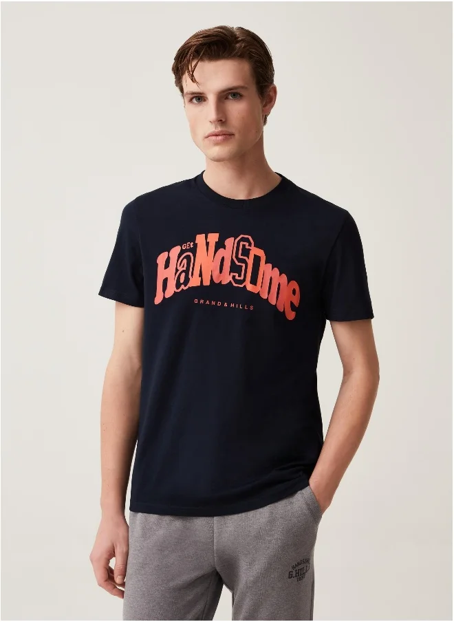 او في اس Grand & Hills T-shirt with printed lettering