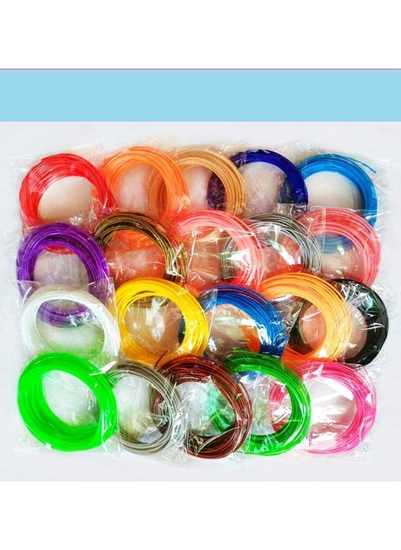 3D pen roll   10m polymer filament for printing, 15 colors for refilling, high precision diameter filament, each color 10 feet, total 240 feet mica 3d  - Image 2