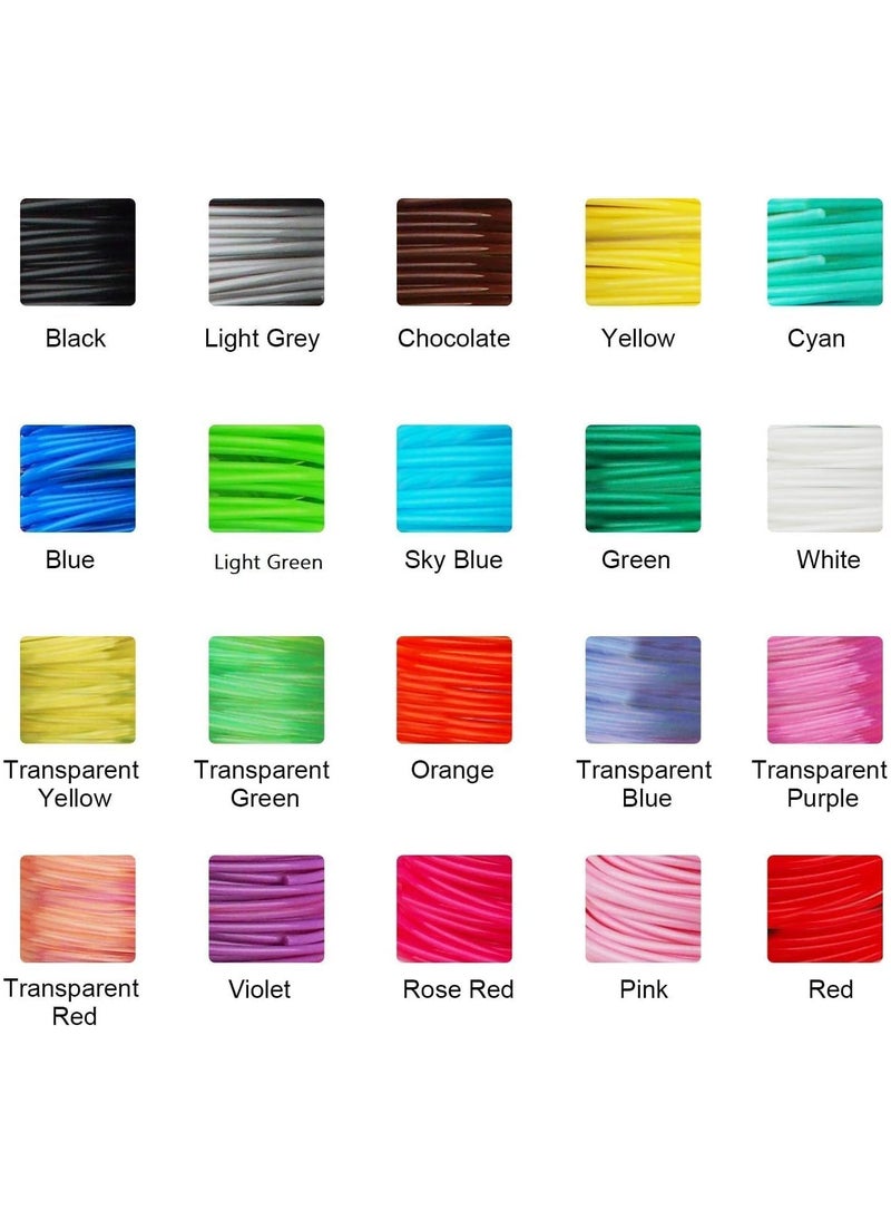 3D pen roll   10m polymer filament for printing, 15 colors for refilling, high precision diameter filament, each color 10 feet, total 240 feet mica 3d  - Image 3