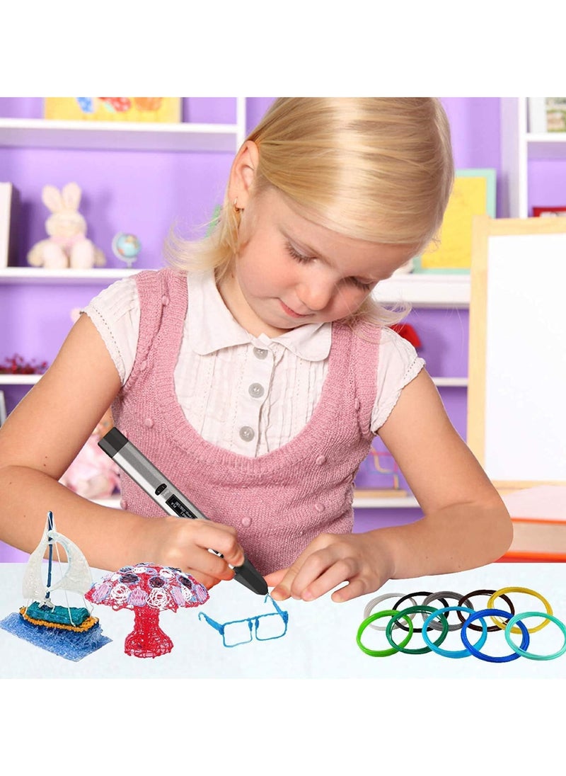 3D pen roll   10m polymer filament for printing, 15 colors for refilling, high precision diameter filament, each color 10 feet, total 240 feet mica 3d  - Image 4