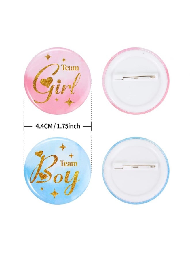 Gender Reveal Pins 20 Pieces Boy or Girl Team Buttons, Party Game Decoration Ideas Gifts (10 Pink, 10 Blue)  - Image 2