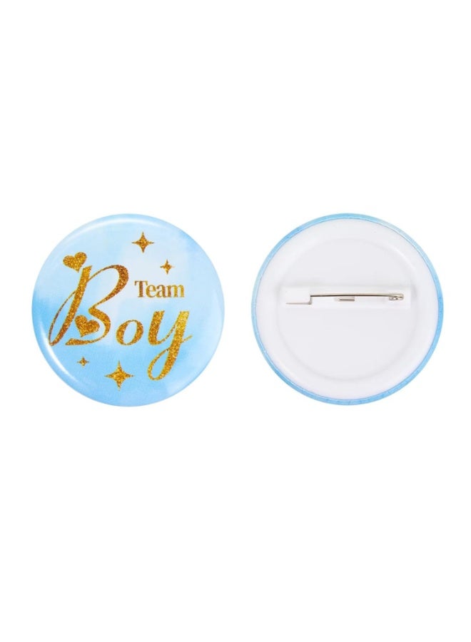 Gender Reveal Pins 20 Pieces Boy or Girl Team Buttons, Party Game Decoration Ideas Gifts (10 Pink, 10 Blue)  - Image 3