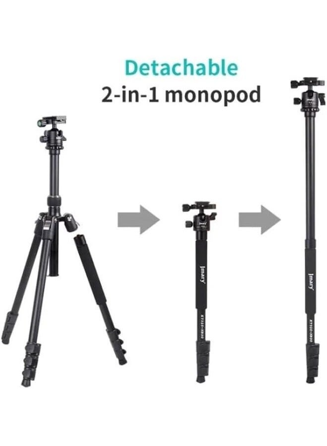 JMARY KT325+NB30 1.6m Portable Aluminum Alloy Action Camera Rotating Tripod Holder - Image 2