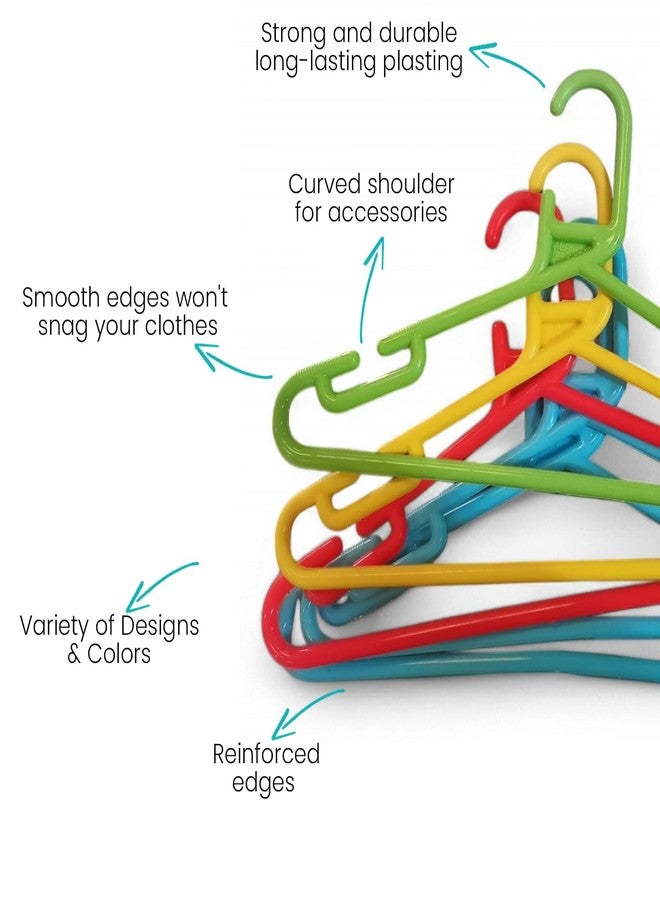 جو هوكد علاقات ملابس الأطفال من جو هوكد، ذات سطح أملس وأخاديد مانعة للانزلاق، عبوة من 15 قطعة | منظم تخزين ملابس الأطفال | علاقة ملابس بلاستيكية متينة لملابس الأطفال الرضع والصغار (متعددة الألوان) - Image 4