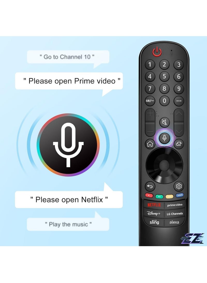 ELTRAZONE Magic Bluetooth Remote Control MR23GA with Microphone Compatible with LG TVs Wavo Z3 G3 C3 B3 OLED48A3AUA OLED55A3PUA OLED65A3AUA OLED77A3PUA OLED55B3AUA OLED55B3PUA OLED55B3PUA with battery  - Image 2