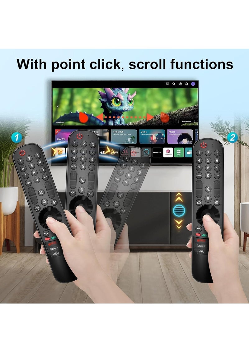 ELTRAZONE Magic Bluetooth Remote Control MR23GA with Microphone Compatible with LG TVs Wavo Z3 G3 C3 B3 OLED48A3AUA OLED55A3PUA OLED65A3AUA OLED77A3PUA OLED55B3AUA OLED55B3PUA OLED55B3PUA with battery  - Image 3