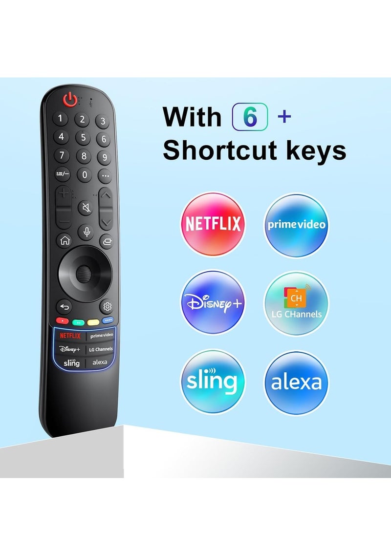 ELTRAZONE Magic Bluetooth Remote Control MR23GA with Microphone Compatible with LG TVs Wavo Z3 G3 C3 B3 OLED48A3AUA OLED55A3PUA OLED65A3AUA OLED77A3PUA OLED55B3AUA OLED55B3PUA OLED55B3PUA with battery  - Image 4