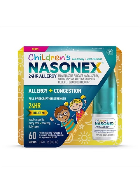 Children's 24HR Allergy Nasal Spray, Non-Drowsy Relief for Kids, Full Prescription Strength - 60 Spray