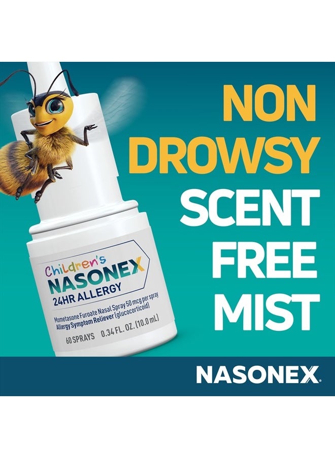 Children's 24HR Allergy Nasal Spray, Non-Drowsy Relief for Kids, Full Prescription Strength - 60 Spray