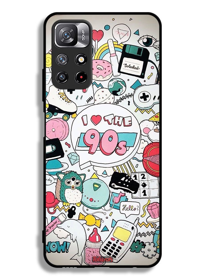 Tolwak Xiaomi Redmi Note 11 4G Protective Case Cover I Love The 90s - Image 2