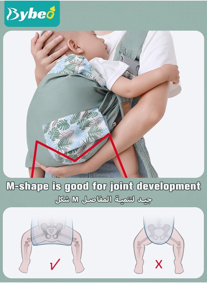 2 in-1 Baby Carrier, Baby Wraps Carrier Infants Wrap Ring Sling and Nursing Cover for Toddler 0-36 Month, Soft & Comfortable, Perfect Gift