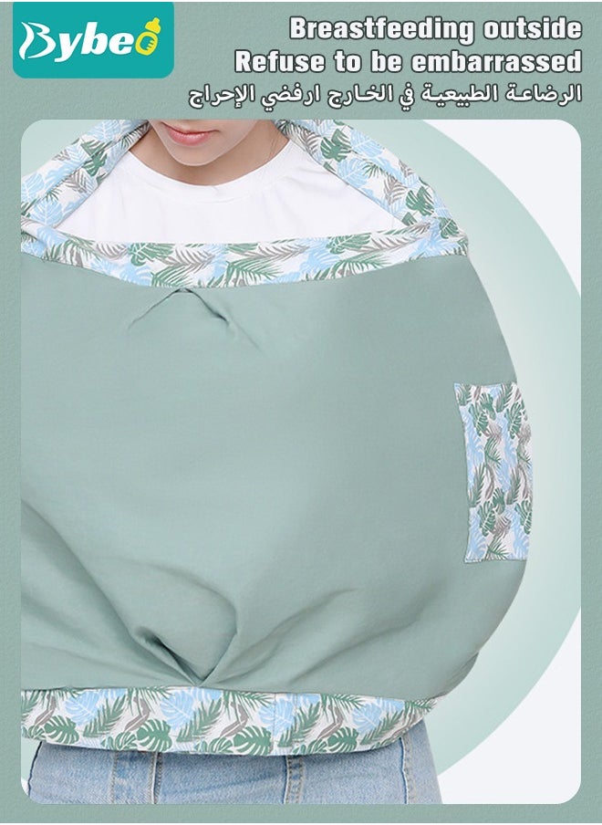 2 in-1 Baby Carrier, Baby Wraps Carrier Infants Wrap Ring Sling and Nursing Cover for Toddler 0-36 Month, Soft & Comfortable, Perfect Gift
