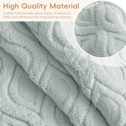 Arfntevss Couch Cover for Dogs Plush Washable Sofa Covers for 3 Cushion Couch Pet Friendly Fuzzy Sofa Slipcovers 3 Seat AntiSlip Boho Sectional Furniture Protector Jacquard Plush Gray 355 x 71 - Image 3