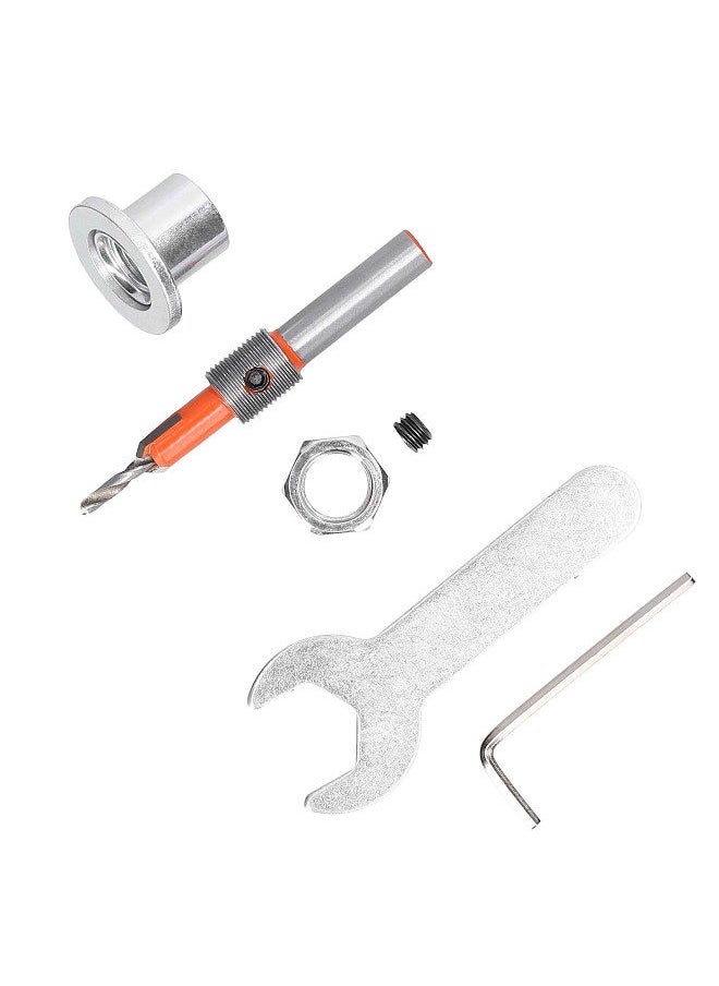 Generic - 8mm Shank Carbide Countersink Woodworking Router Bit 2.5-10.5mm Hight Adjustable Milling Cutter Screw Extractor Remon Demolition - Image 1
