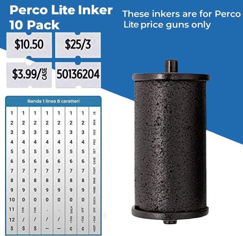Perco Price Gun Ink Roller for Perco Lite Pricing Gun Labeler - Preferred Ink Replacement for Perco Lite Price Tag Gun, Easy & Convenient Messy Free Ink Refill Even For Beginners (Pack of 10 Ink Roll) - Image 3