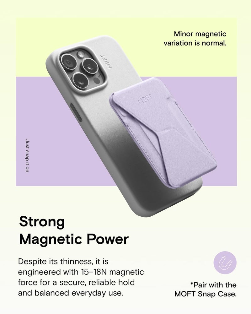 MOFT Magnetic Wallet Stand Compatible with iPhone 17/16/15/14/13/12 Series, Angle Adjustment & Magsafe Compatible MOVAS Phone Stand,Peony - Image 4