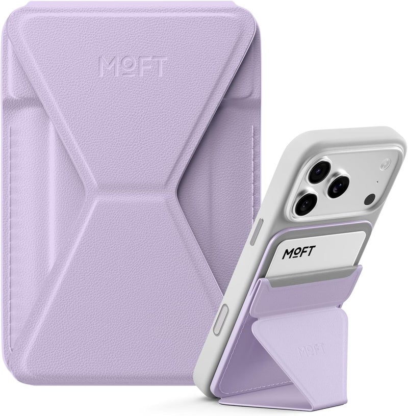 MOFT Magnetic Wallet Stand Compatible with iPhone 17/16/15/14/13/12 Series, Angle Adjustment & Magsafe Compatible MOVAS Phone Stand,Peony - Image 1