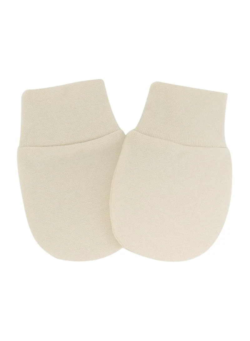 Bambimici Babybow Turban Hat And Mittens Cream