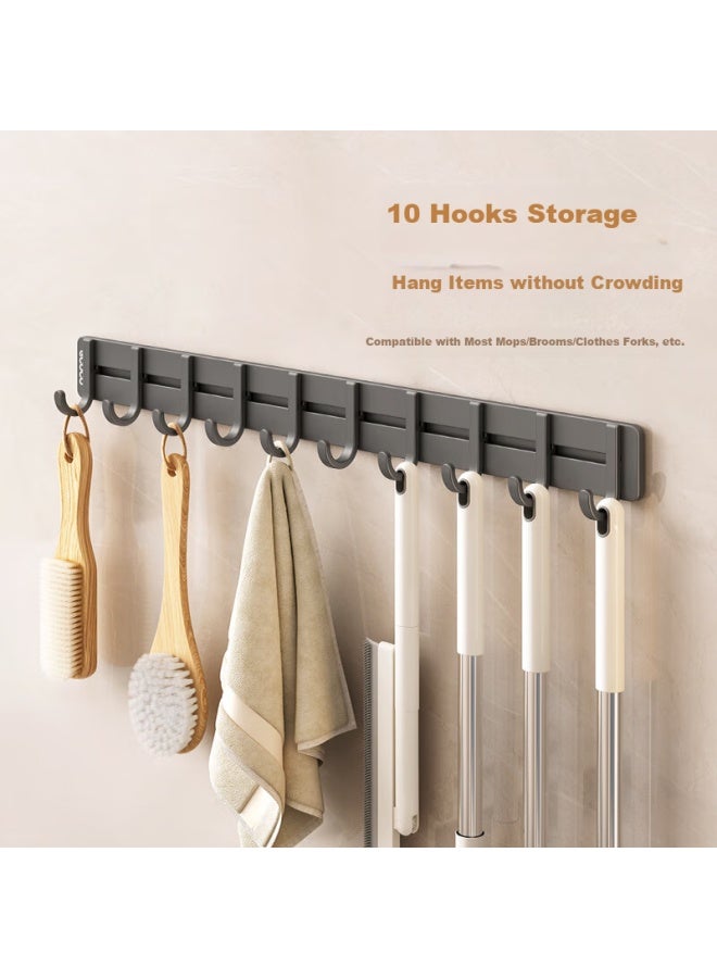 Ecoco Italian Cocoa Ecoco Cocoa Series Over-the-door Hooks Adhesive Removable Bathroom Shelf Sticky Hooks Door Back Hook Kitchen Rack E24237 Gray - Image 2