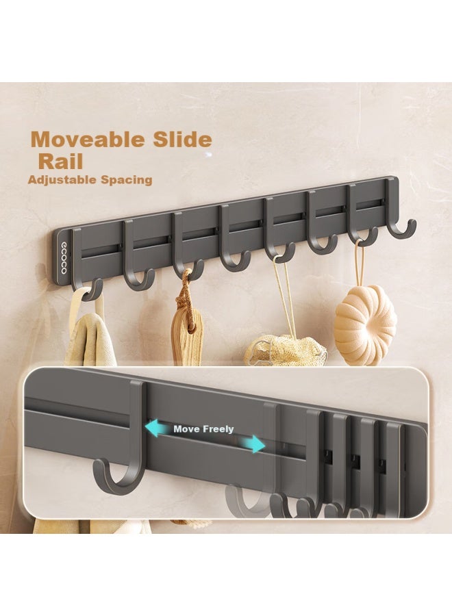 Ecoco Italian Cocoa Ecoco Cocoa Series Over-the-door Hooks Adhesive Removable Bathroom Shelf Sticky Hooks Door Back Hook Kitchen Rack E24237 Gray - Image 3