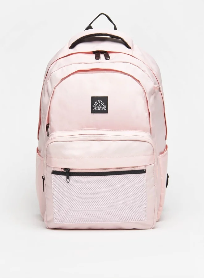 Kappa Lee Cooper Logo Applique Backpack with Adjustable Strap and Pencil Pouch - 45x30x25 cm
