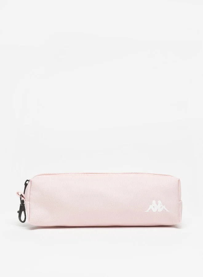 Kappa Lee Cooper Logo Applique Backpack with Adjustable Strap and Pencil Pouch - 45x30x25 cm