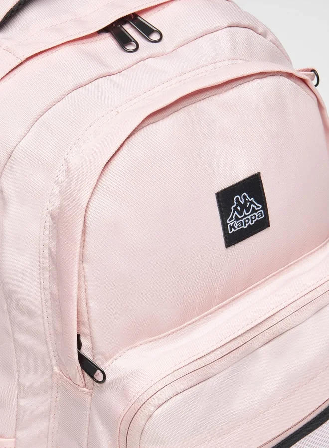 Kappa Lee Cooper Logo Applique Backpack with Adjustable Strap and Pencil Pouch - 45x30x25 cm
