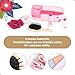 UMU Wooden Hair Salon Playset 17 Pcs Pretend Hairdressing Toy with Hair Dryer Straightener Mirror Comb Accessories Little Woman Design Beauty Role Play Toy for Girls Ages 3 4 5 6 - Image 4