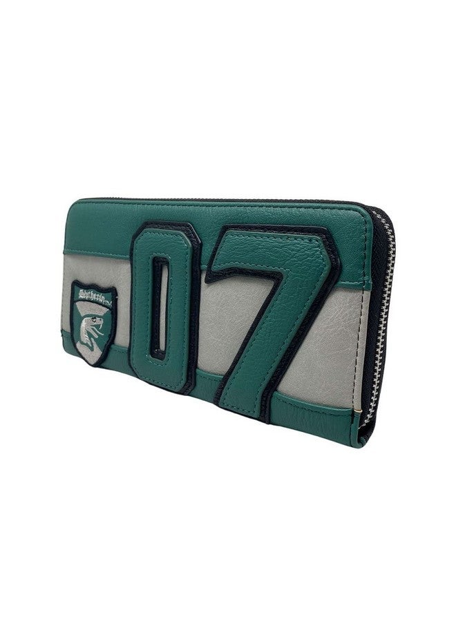 Loungefly X Harry Potter D. Malfoy Slytherin Ziparound Wallet (Grey Green One Size) - Image 3