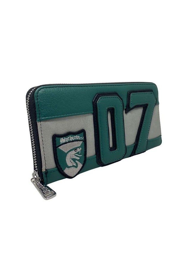 Loungefly X Harry Potter D. Malfoy Slytherin Ziparound Wallet (Grey Green One Size) - Image 4