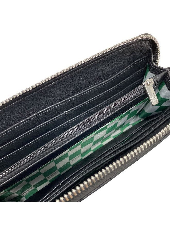 Loungefly X Harry Potter D. Malfoy Slytherin Ziparound Wallet (Grey Green One Size) - Image 5