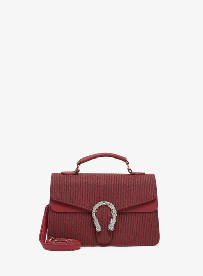 ELLA textured crossbody with silver accent