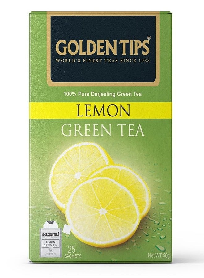 Golden Tips Fresh & Flavoured Lemon Green Tea Bags Box (50gm- 25 Tea bags) - Image 2